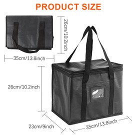 YOUNG WIND Cooler Bag, Insulated Shopping Bag, Thermal Bags for Hot Food Delivery, Reusable & Foldable Cool Box for Lunch Picnic Camping BBQ Beach