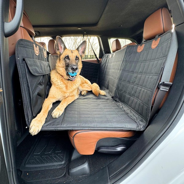 Dog Back Seat Extender - Waterproof Mesh Platform for Cars,