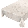 ANRO Wachstuchtischdecke Wachstuch Wachstischdecke Tischdecke Weihnachten Schneeflocken Beige 120x140cm
