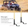 2 Pcs Whip Lights 340mm Long Amber Lighted Antenna Flagpole