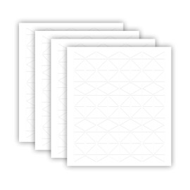 CreativaMente 852 Pre-Cut White 3D Origami Cards with Folding Rails