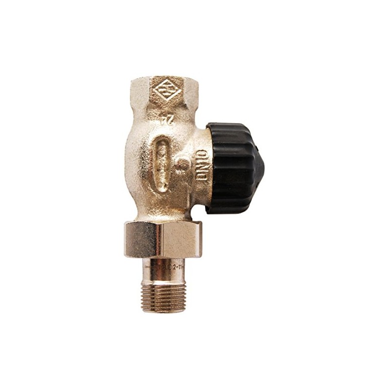 TA Heimeier Thermostat Valve StandardDurchgangsform, Brass Nickel-Plated 3/8 Inch, 2202–01,000