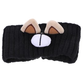 PACKOVE Knitted Wide Headband Bear Ears Comfortable Winter Hairband for Women Soft and Warm Head Wrap Fashionable Knitted Ear Flap Design for Cold Weather
