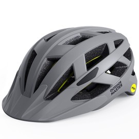 OutdoorMaster MIPS Adult Recreational Cycling Helmet - Pavement Gray,M