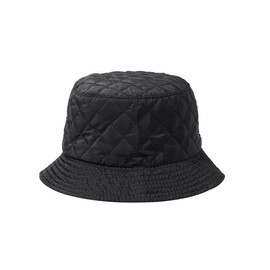 Nollia Reversible Quilted & Suede Bucket Hat for Women & Men Black