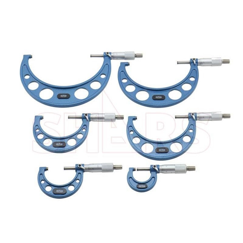 Shars 0-6" Premium Outside Micrometer 0.0001" Precision Solid Metal Frame
