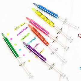 BE-Tool Highlighter in Syringe with Highlighter, Gift Stationery for Kids, Doctor, Nurse, Office Worker