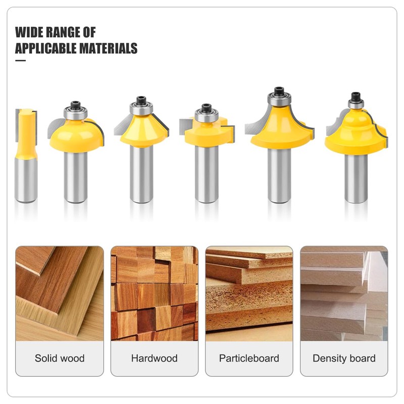 1/2 Shank Router Bit Set of 35 Pieces,Tungsten Carbide Router