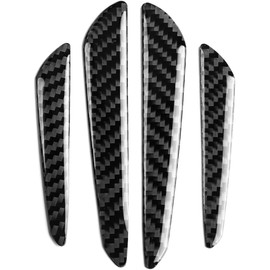 KIMISS 4Pcs Protector de Borde de Puerta de Fibra de Carbono Universal para Coche, Tira Protectora contra Rozaduras y Golpes