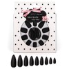 Matte Press on Nails Stiletto Almond Medium Length Black Pure