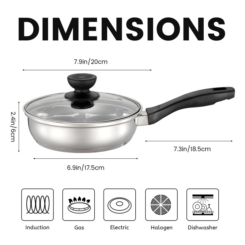 MARSKITOP Egg Poacher Pan Nonstick 4 Eggs, Poached Egg Pan