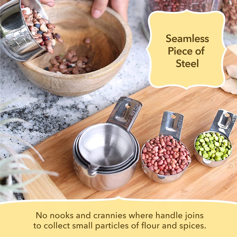 Simply Gourmet Measuring Cups and Measuring Spoons Set Stainless Steel