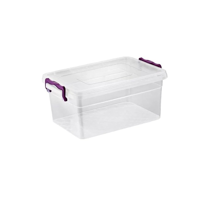 Easy Shopping® Clear Plastic Storage Box Lid Clip Locking Office