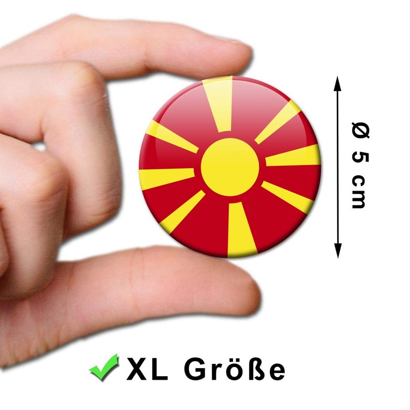 Macedonia Flag Fridge Magnet Countries Travel Souvenir Flag for Fridge