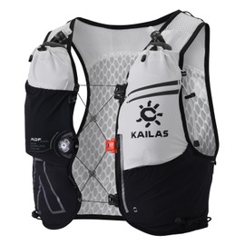KAILAS FUGA AIR 8 Ⅳ Running Hydration Vest Hydration Pack Lightweight with Two TPU Water Bladders for Women Men Trail Cycling Hiking Black and White S