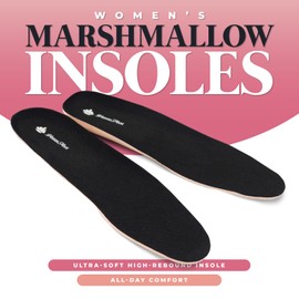 あしなか Women's Fluffy Marshmallow Shoe Insoles Ultra-Soft Memory Foam Inserts with 3D Arch Support and High-Rebound Cushion (XL (10.2-11.0 inches))
