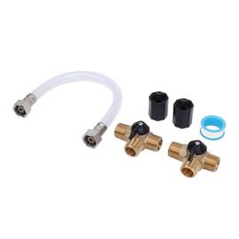 RV Water Heater Bypass Kit, Featuring Robust Brass Valves, Male & Female Connectors, with Intuitive Handle for Easy Operation, Complete Winter Solution