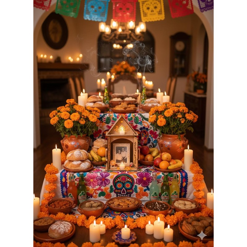 Paquete Kit de 4 Nichos Con Techo Triangular Altar Ofrenda