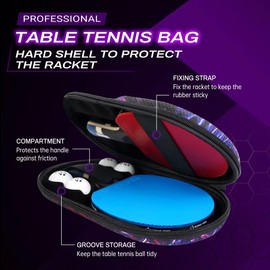 Professional Ping Pong Paddles-Lightweight Carbon Fiber Table Tennis Rackets with 7-Ply Blade, 2.0mm Premium Sponge, ITTF Approved Rubber - for Tournament-Level Performance Table Tennis Paddles