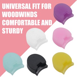 Soundspire 12-Pack Thumb Rest Cushion, 6-Color Clarinet/Oboe Protector, Universal Fit for Woodwind Instruments