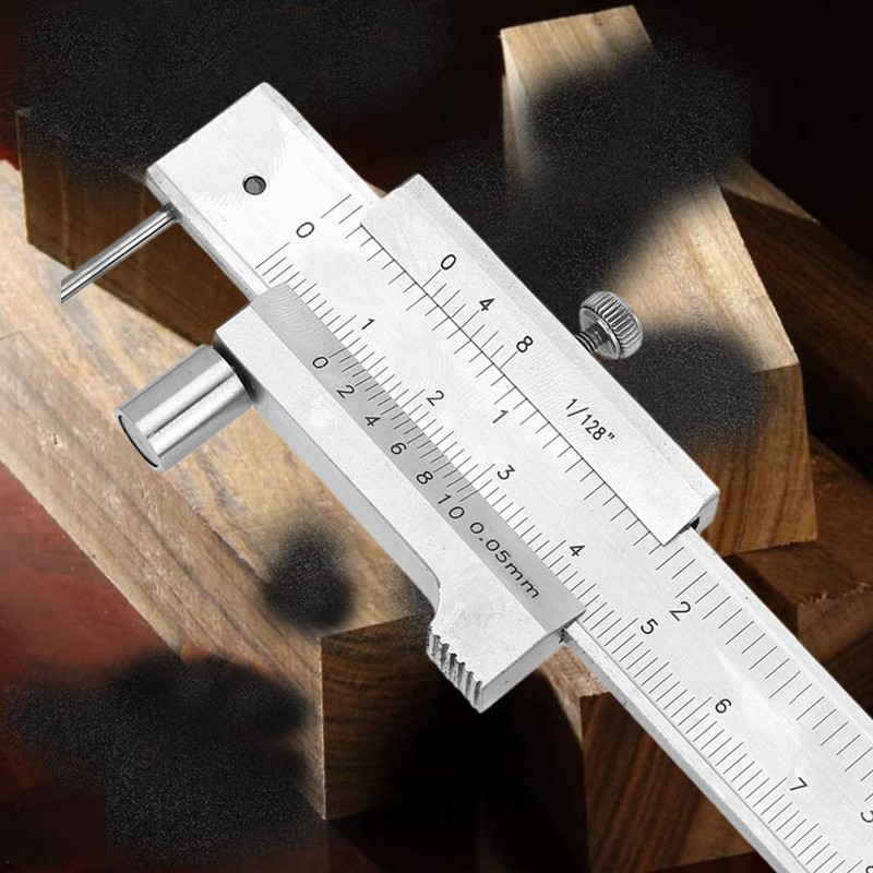 0-200mm Vernier Caliper Portable Stainless Steel Vernier Caliper with Scriber