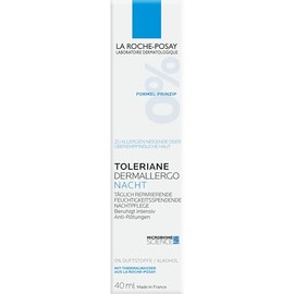 La Roche Posay Toleriane Dermallergo Night, Soothing and Moisturising Night Cream, Face Care for Very Sensitive Skin, Night Cream for Allergic, Reactive Skin, 40 ml