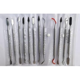 Wax Carving & Modeling Tools, Clay & Pottery Tools, (R-120) Modeling/Sculpting/Carving Tools - Stainless Steel (Set of 12 Pieces)