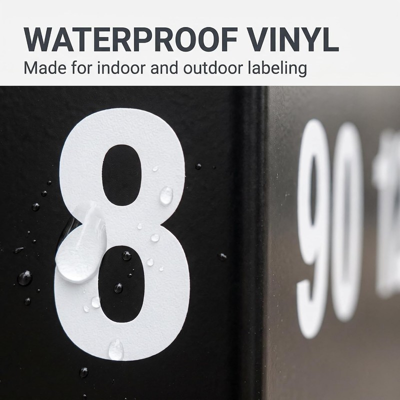 80Pcs 1inch Reflective Mailbox Number Sticker Decal Adhesive Reflective Address