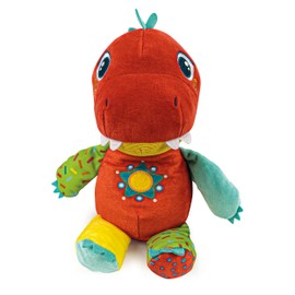Clementoni 17773 Milo Il Mio Dinosaur - Plush Toy Multisensory Development Interactive Educational Children's Game 6 Months Machine Washable Italian