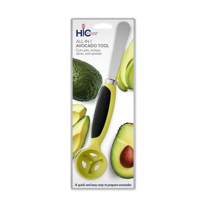 HIC Kitchen All-in-1 Avocado Tool, Stainless Steel Blade and Non-Slip