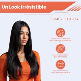 SAMLY BEAUTY Natural Hair Extension Clip In Natural (35 cm/55 cm/60 cm)