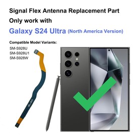 GREEN FUSION for Galaxy S24 Ultra Signal Flex Cable Ribbon Replacement Repair Part, Compatible with S24Ultra 5G SM-S928U, with Toolkit, Instruction