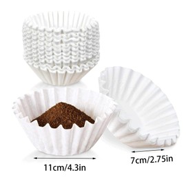 ZIXIANGKEJI 300pcs 12-Cup Commercial Coffee Filters (4 ¼ Inch Base, 2 ¾ Inch Walls, 9 ¾ Inch Laying Flat) Large Coffee Filters Premium Paper with 12-Cup Home & Commercial Machines(K42-300)