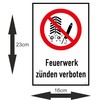 Daged T-267 Fireworks Light Prohibited Sticker 23 x 16 cm