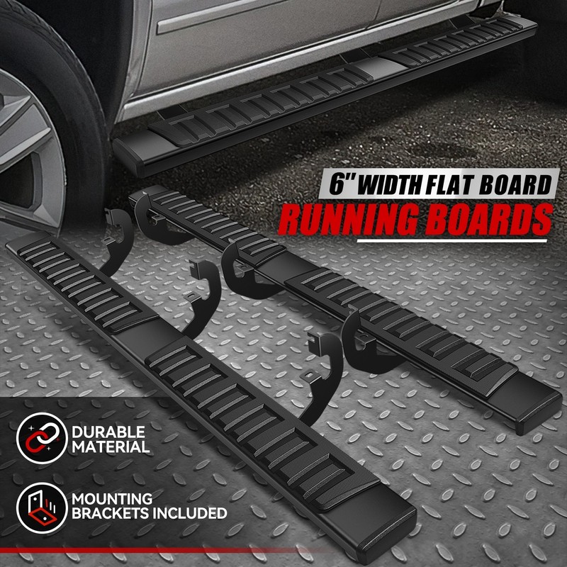 estriberas de 6" para Silverado/Sierra 2019-2026 doble cabina barras Nerf