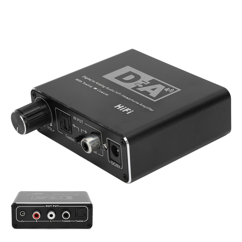 Digital to Analog Fiber Converter Volume Adjustment Coaxial to 5.1