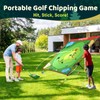 Golf Chipping Game Set : Portable 6-Angle Adjustable Practice Mat