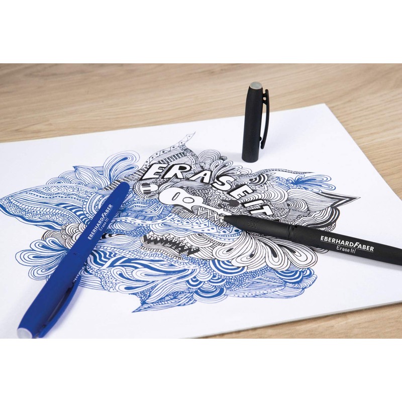 Eberhard Faber 582181 Erasable Gel Pen with Soft Touch Blue