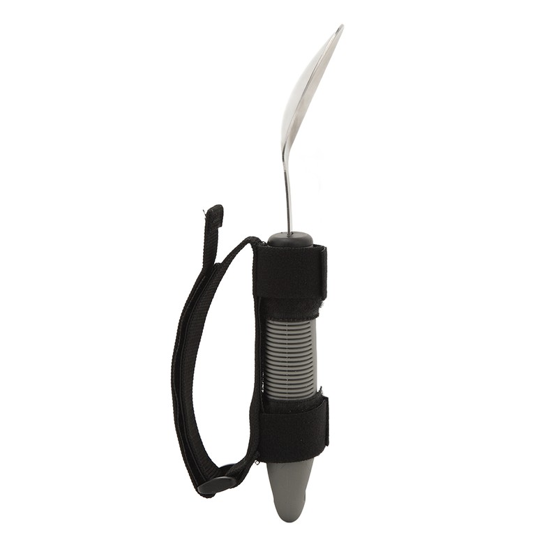 Strap Adaptive Scoop Stainless Steel Wavy Shape Handle Cuff Eating