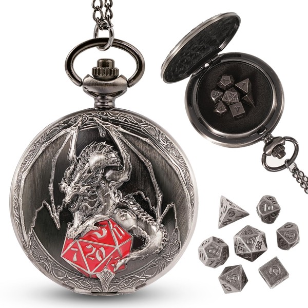 Banloga Mini DND Dice Set, 7 Pcs Metal Dice Set