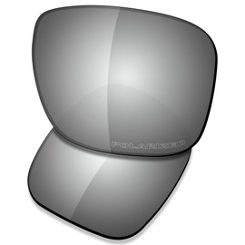Saucer Premium Replacement Lenses for Oakley Apparition OO9451 Sunglasses, High definition - chrome metal polarised
