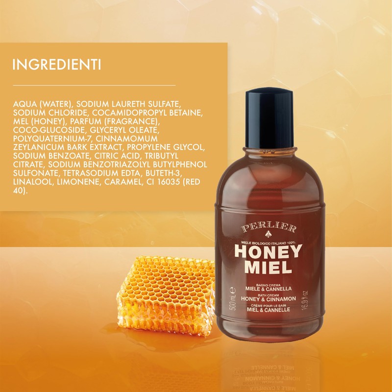 Perlier Honey Miel Bath Cream Honey & Cinnamon 500 ml