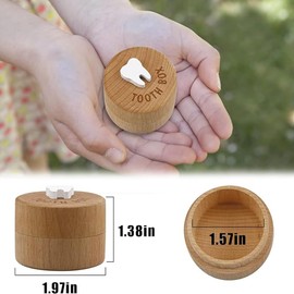 3D Tooth Fairy Box, Carved Wooden Box Souvenir Dropped Tooth Keepsake Storage Box