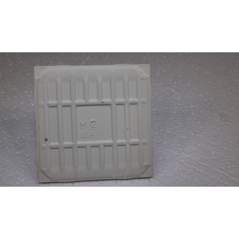 Carnation Pink Ceramic Tile 4.25 in Subway Square Mid Century