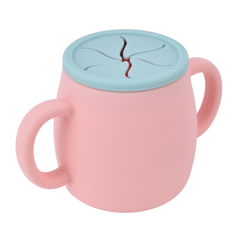 Silicone Toddler Cup Drop Proof Portable Baby Training Cup with