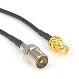 RF Coaxial Coax Cable Assembly IEC DVB-T TV PAL Male to SMA Female Connector Adapter Extension 6'' Ships from USA
