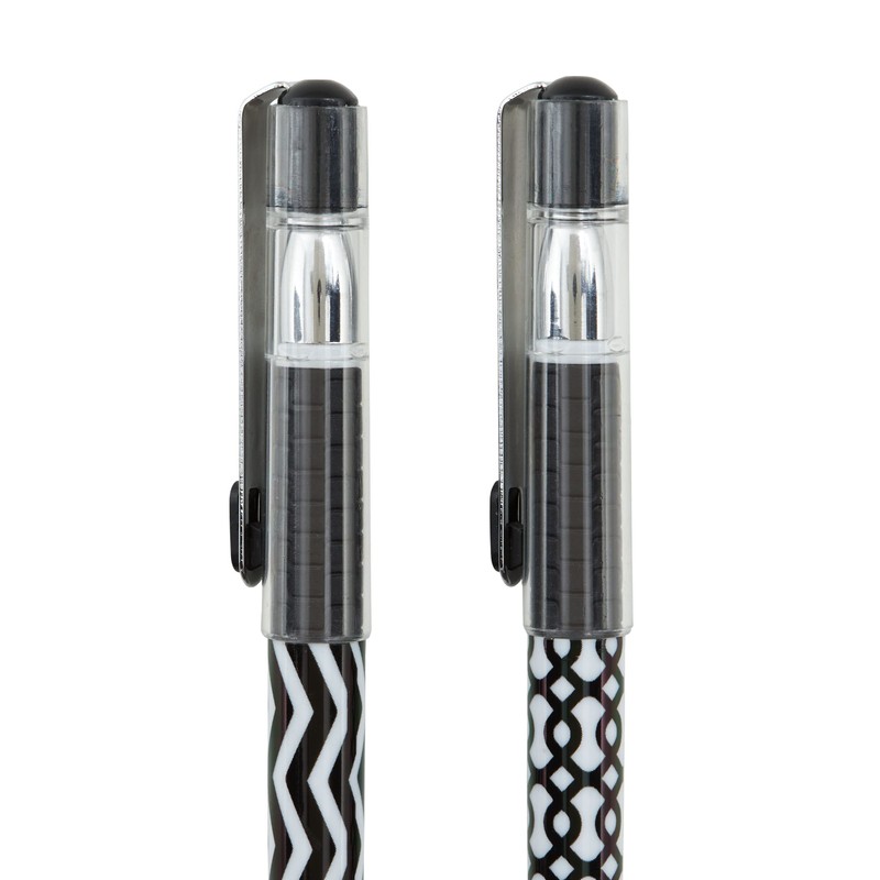 Helix Oxford Monochrome Gel Black Ink Pens x4