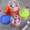 Webake Silicone Ice Cream Containers with Lids, 8oz Homemade Ice