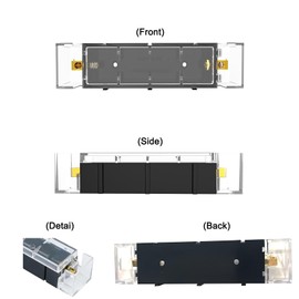 6-Pack 18650 Battery Holder with Side Covers – Transparent Case, No Soldering, Brass Contacts, Safe & Expandable DIY Battery Storage