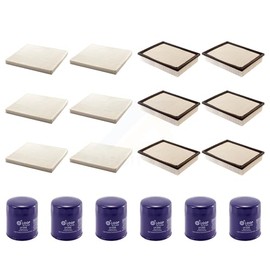 PUR 6x Air + 6x Cabin + 6x Engine Oil Filter (18 Total) Kit Replacement For 2004 GMC Yukon XL 1500 2500 KFM-103868